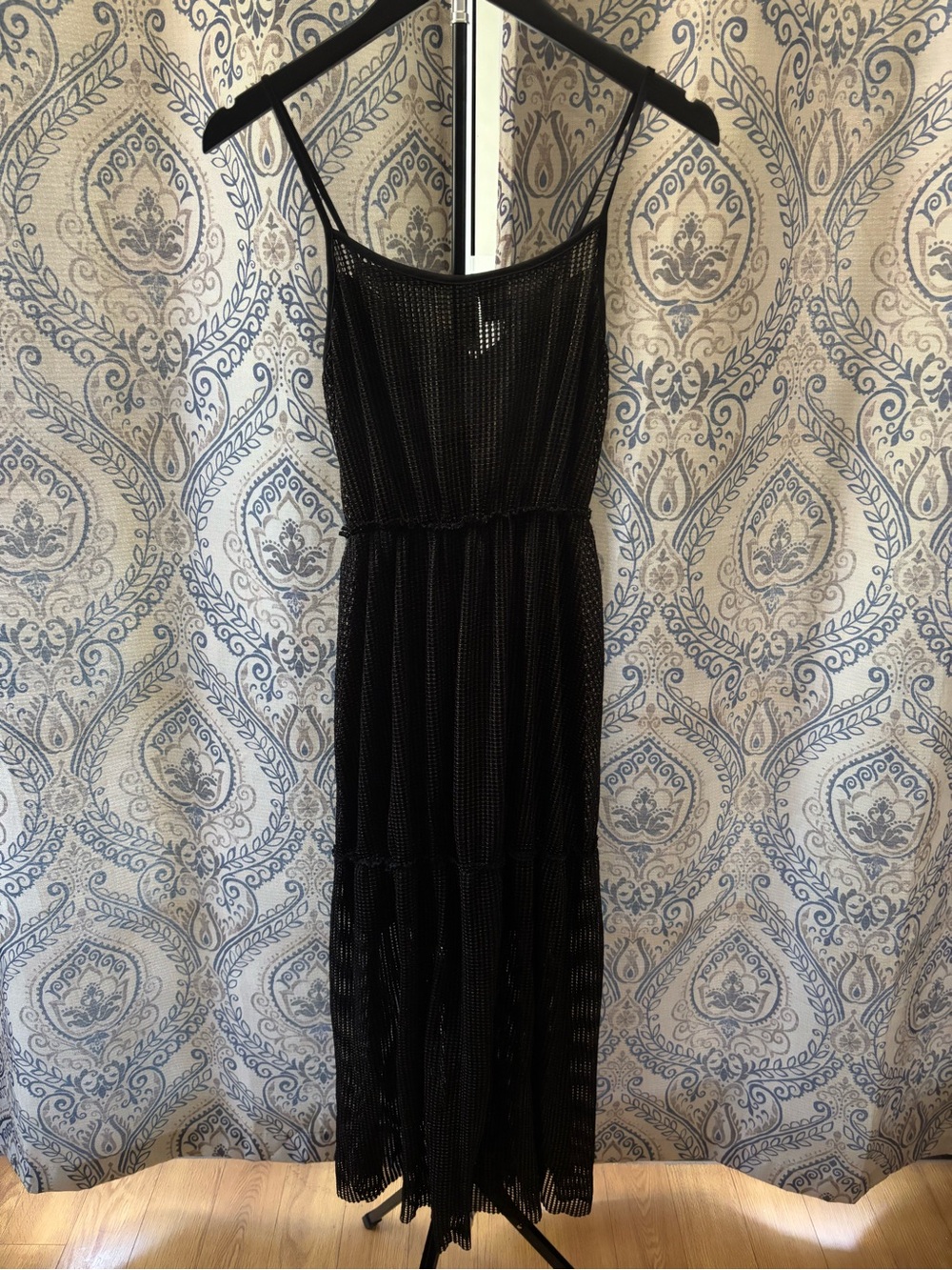 Black Sleeveless Mesh  Dress for beach